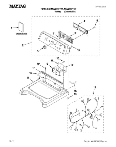 Top and console parts