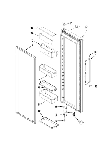 Refrigerator door parts
