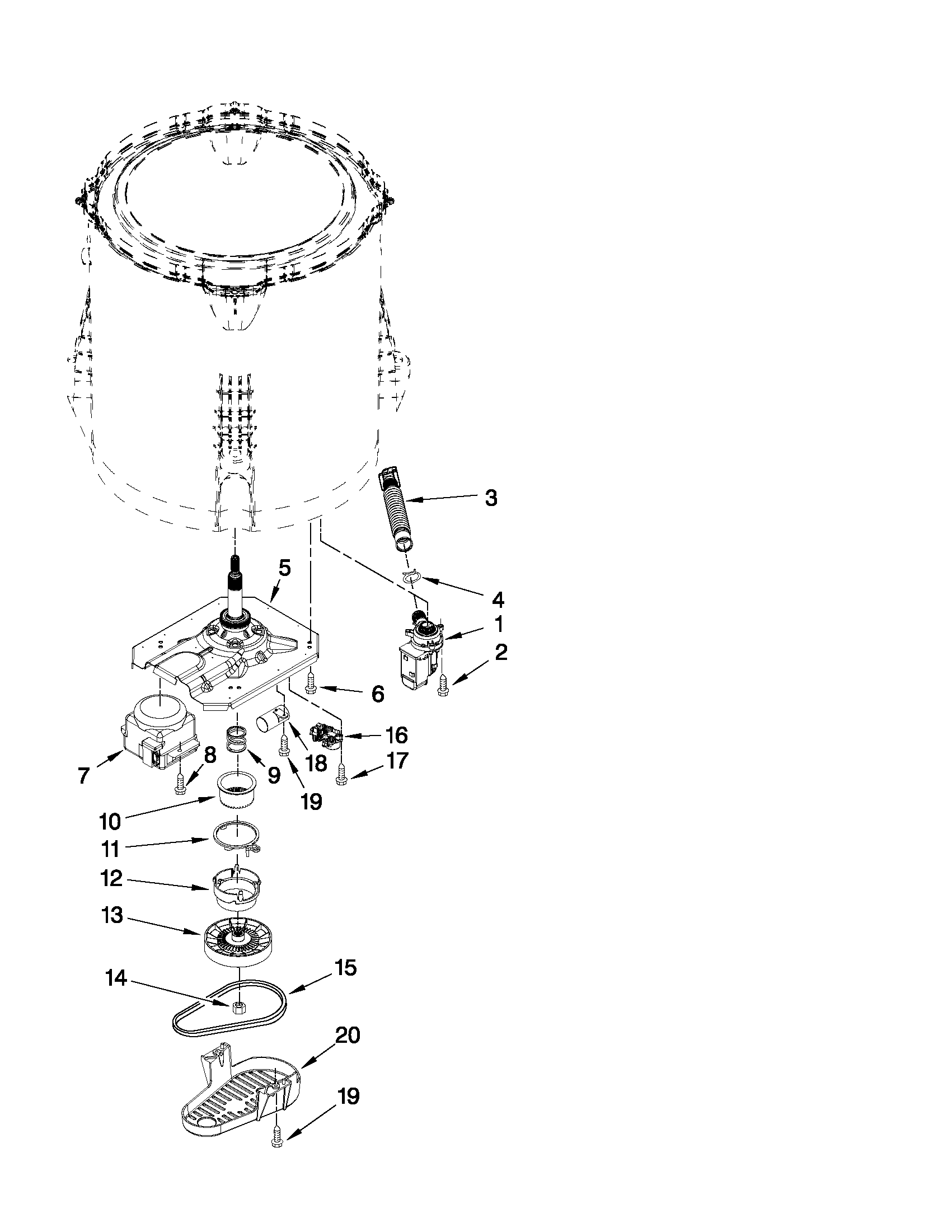 GEARCASE, MOTOR AND PUMP PARTS