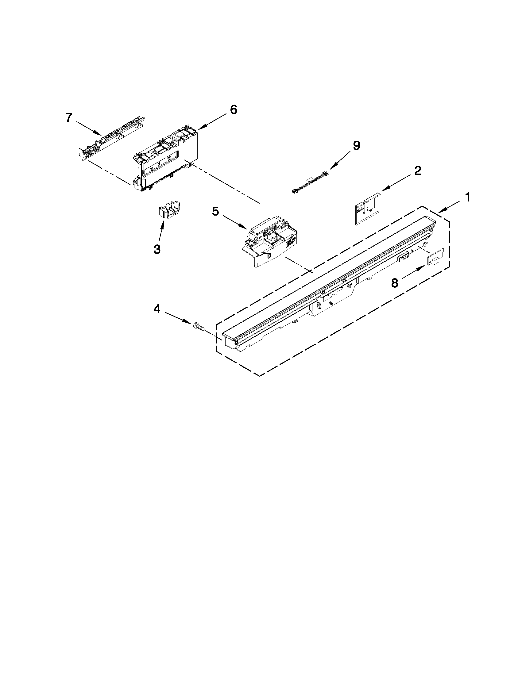Control panel and latch parts