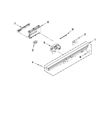 Control panel and latch parts