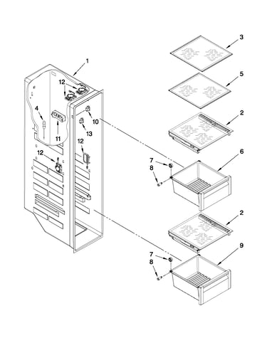 Freezer liner parts