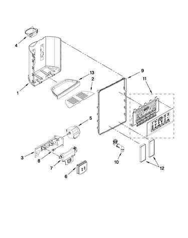 Dispenser front parts