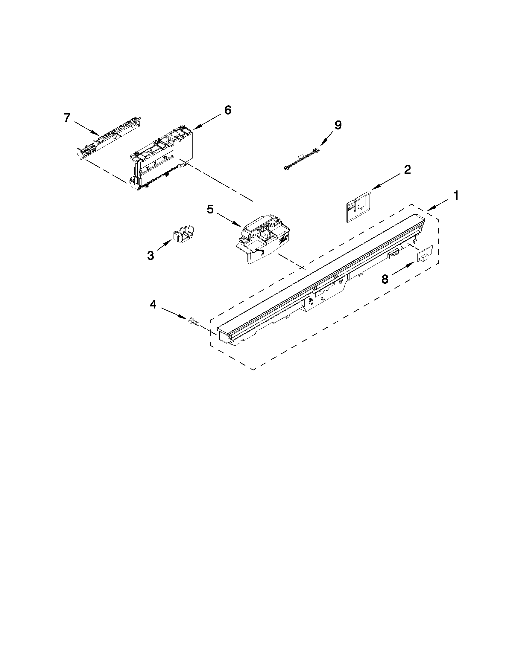 Control panel and latch parts
