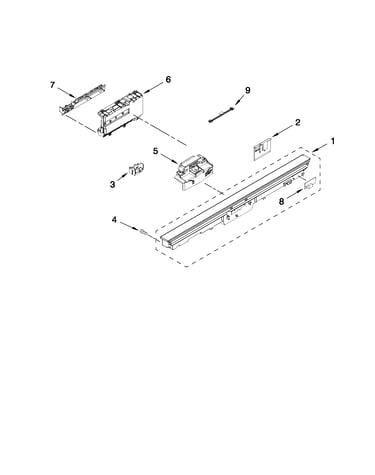 Control panel and latch parts