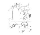KitchenAid KUDE48FXBL4 pump, washarm and motor parts diagram