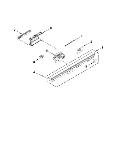 Control panel and latch parts