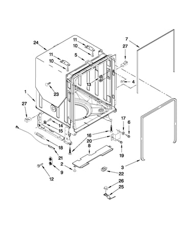 Tub and frame parts