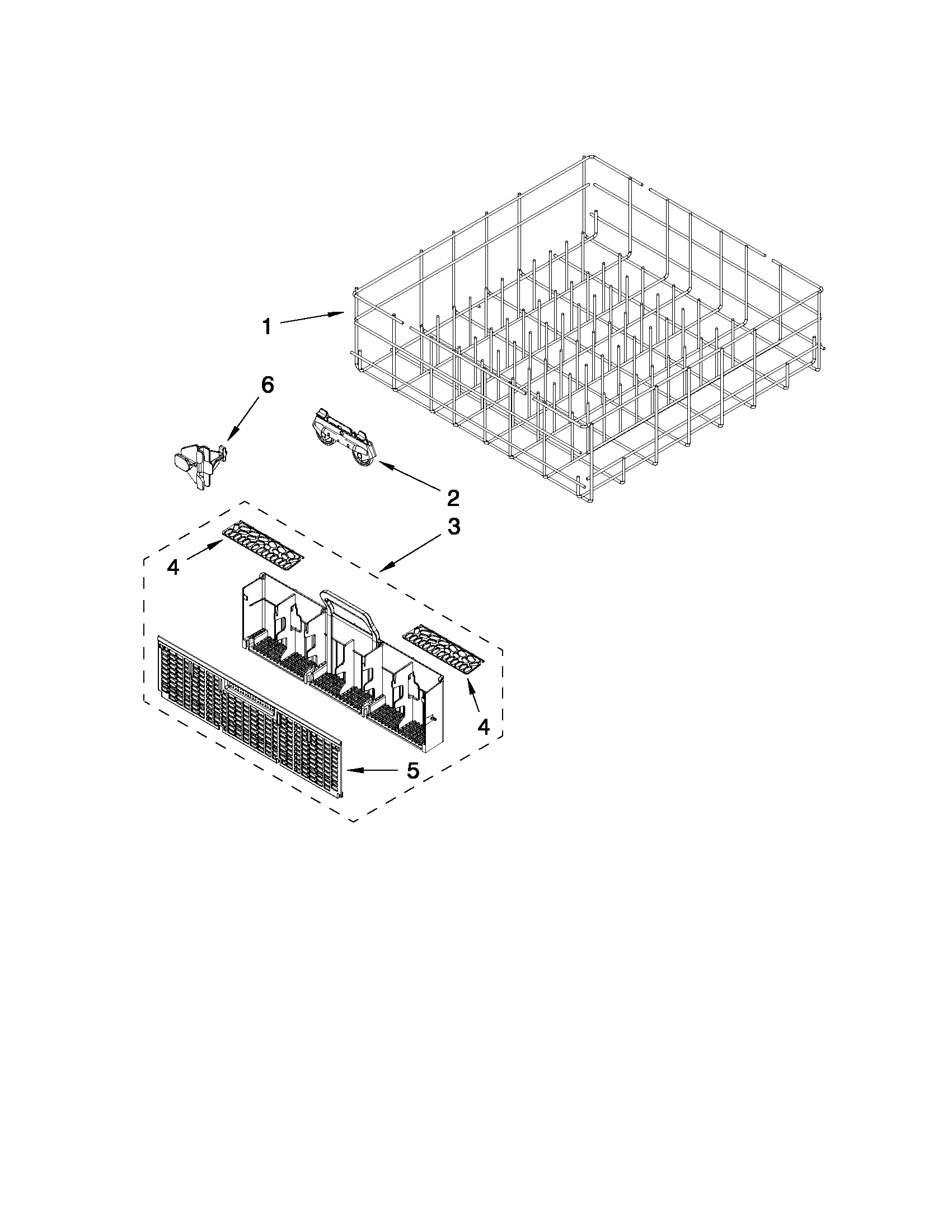 Lower rack parts