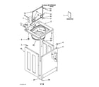 Maytag MAT14PDAGW0 top and cabinet parts diagram