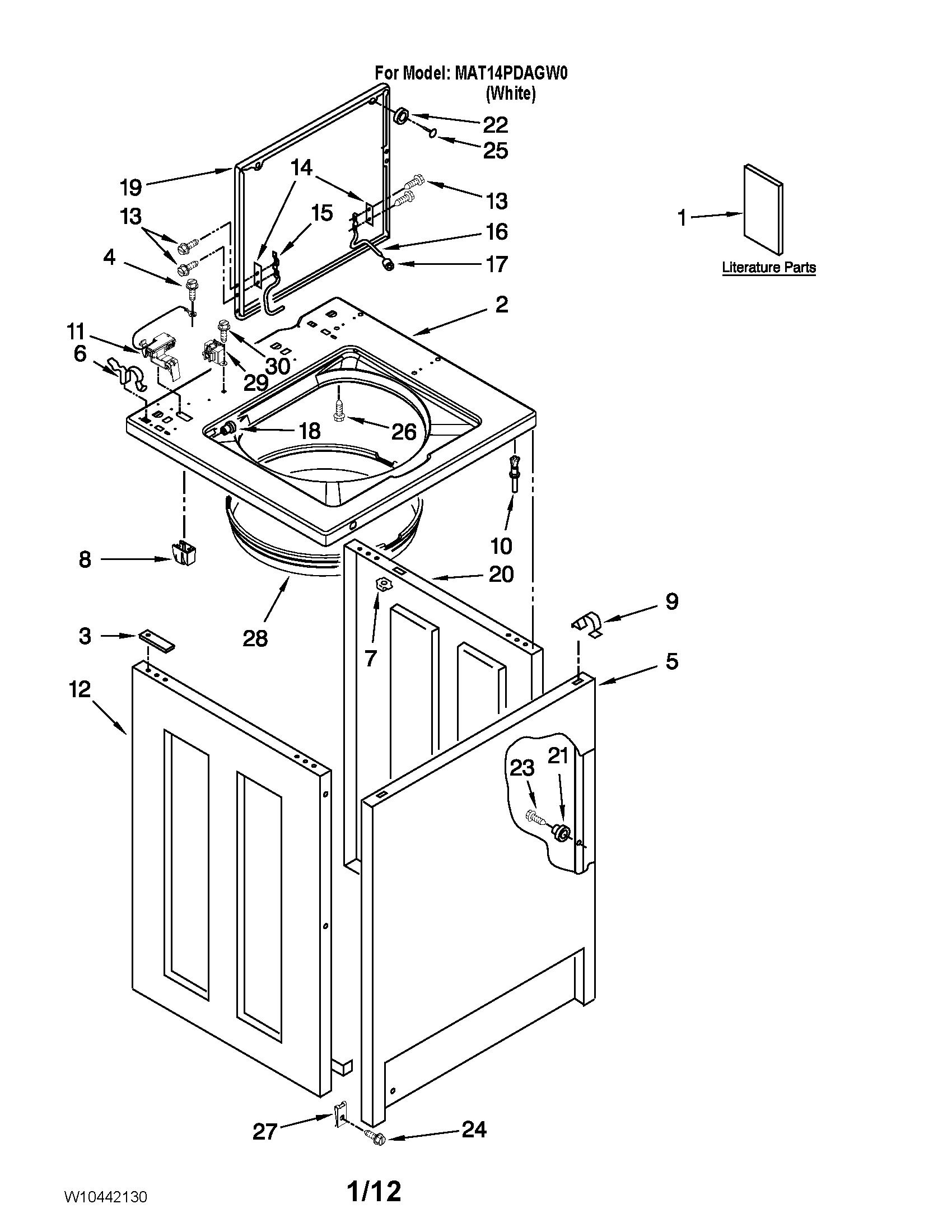 Top and cabinet parts