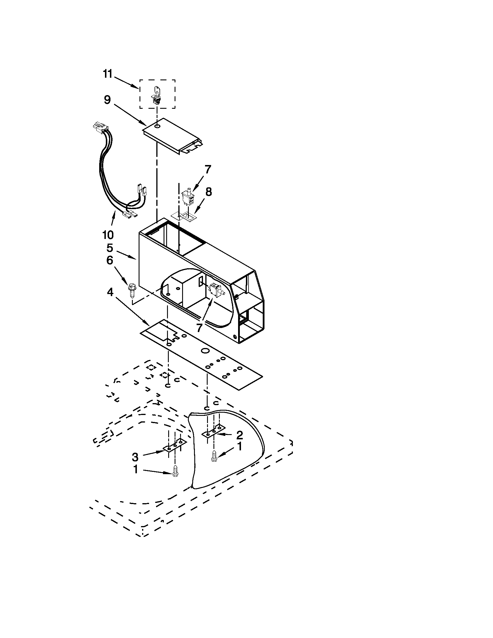 Meter case parts