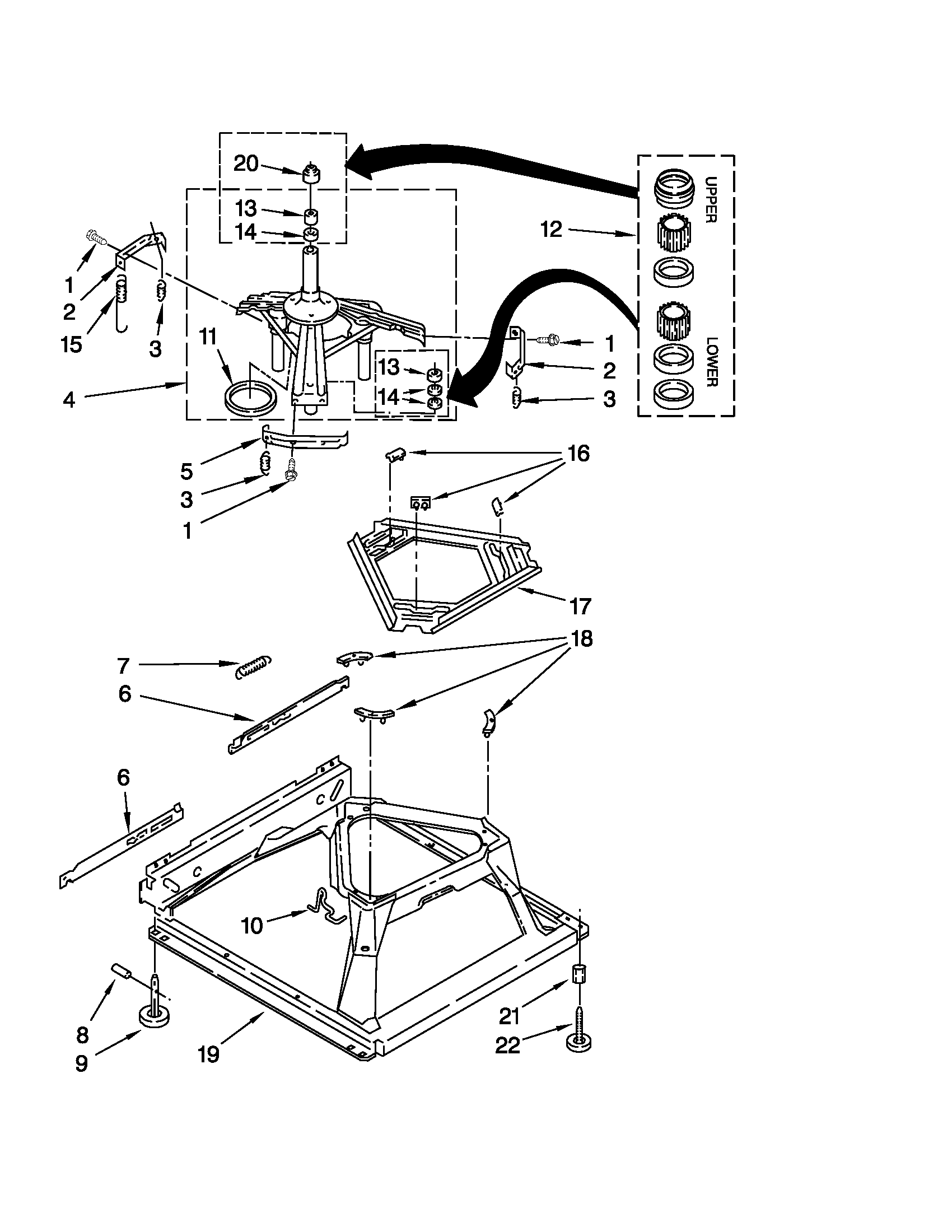 Machine base parts