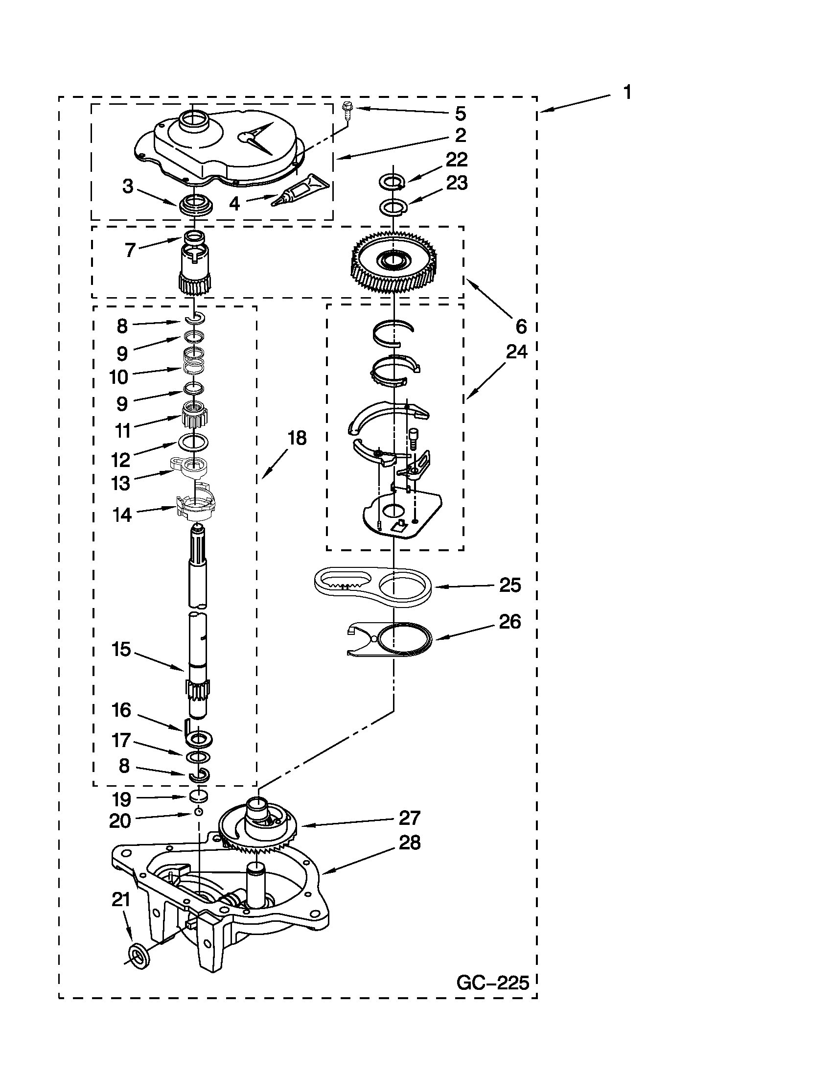 Gearcase parts