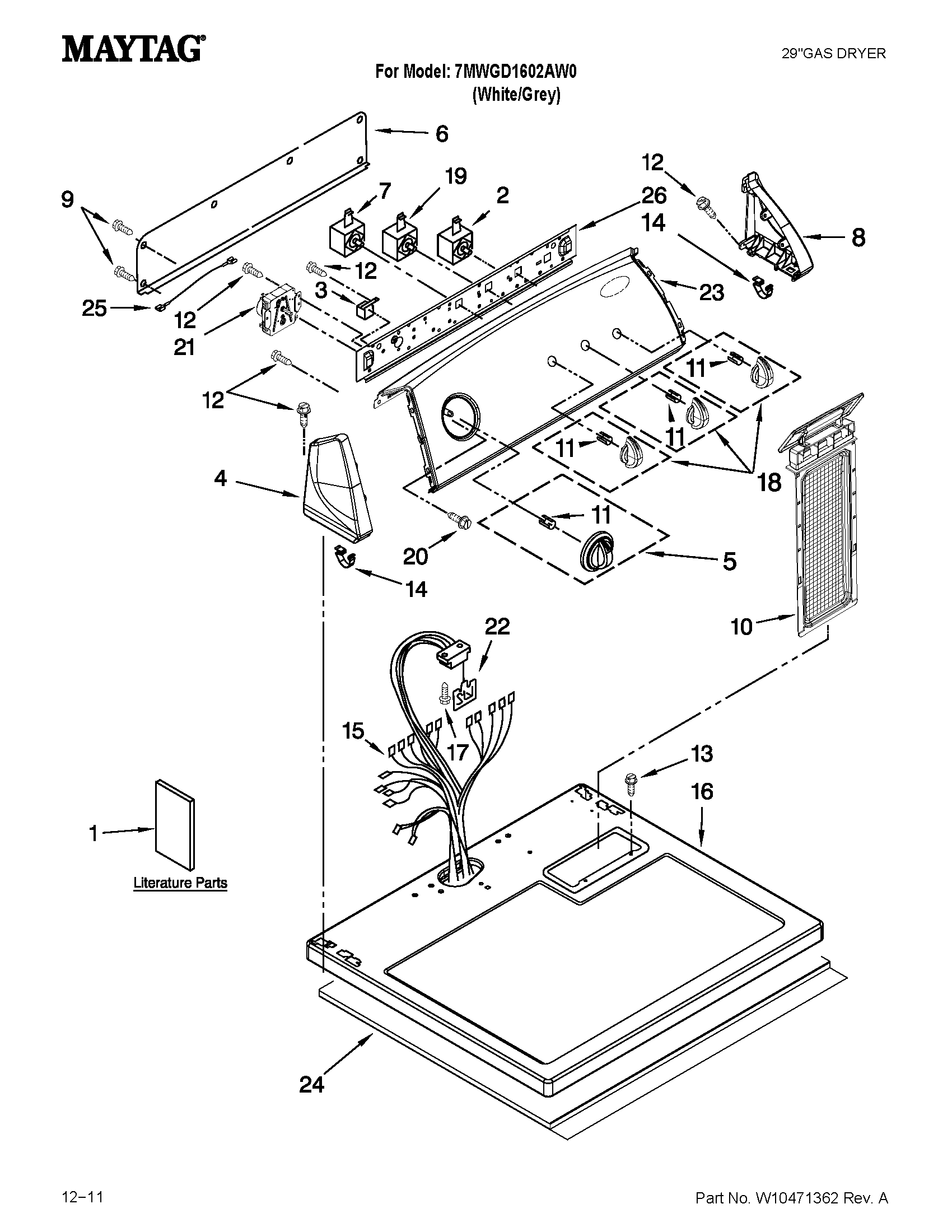 Top and console parts