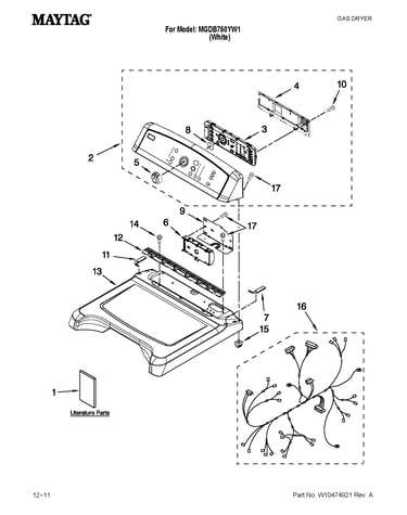 Top and console parts