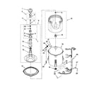 Whirlpool 7MWTW1605AW0 basket and tub parts diagram