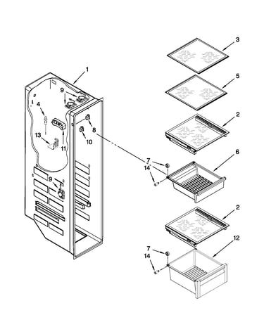Freezer liner parts