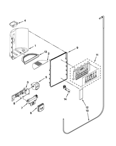 Dispenser front parts
