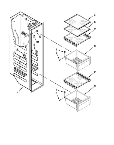 Freezer liner parts