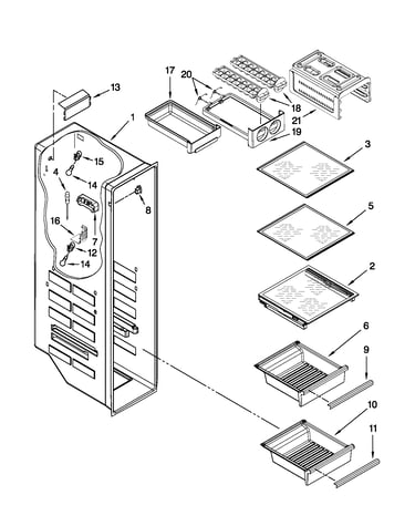Freezer liner parts