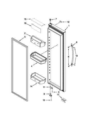 Refrigerator door parts