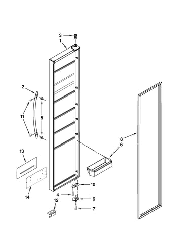 Freezer door parts
