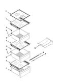 Refrigerator shelf parts