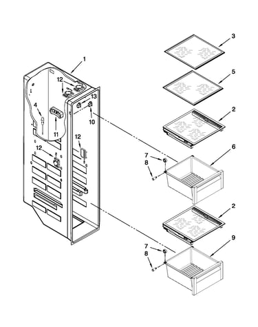 Freezer liner parts