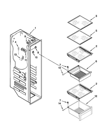 Freezer liner parts