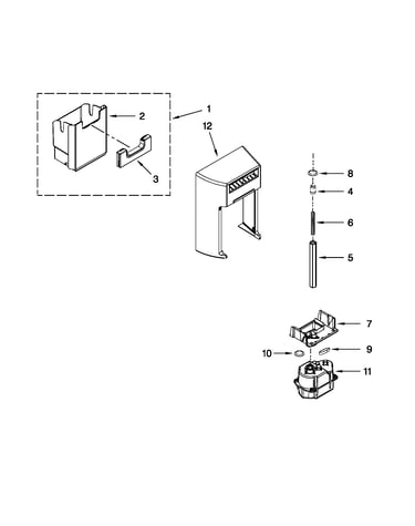Motor and ice container parts