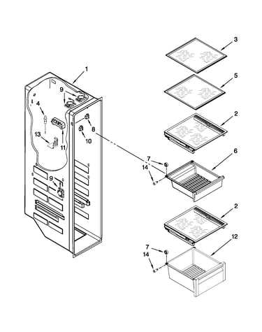 Freezer liner parts
