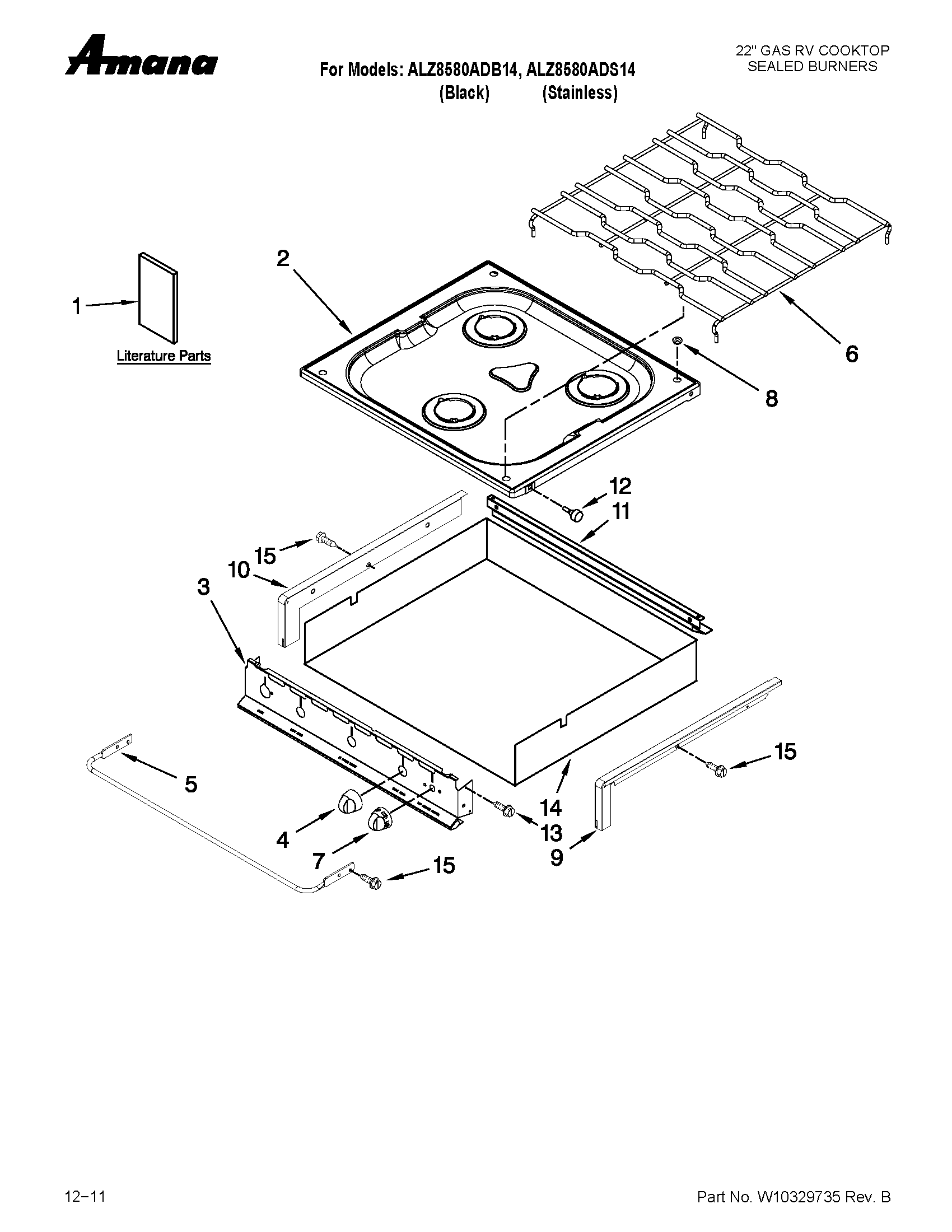 Cooktop parts