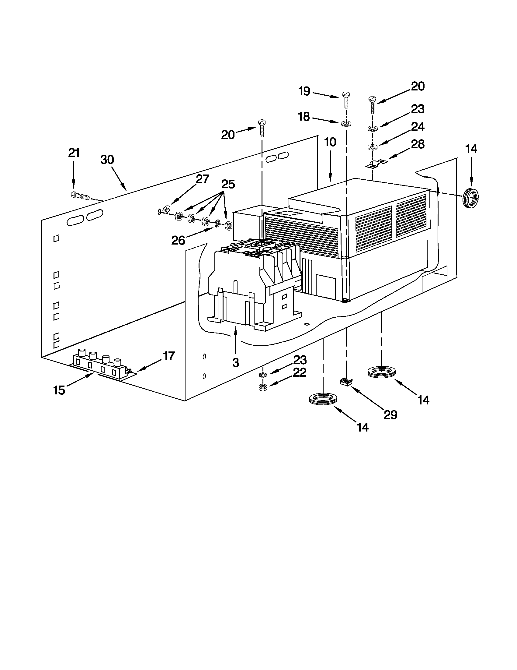 BOX OF ELECTRICAL COMPONENTS