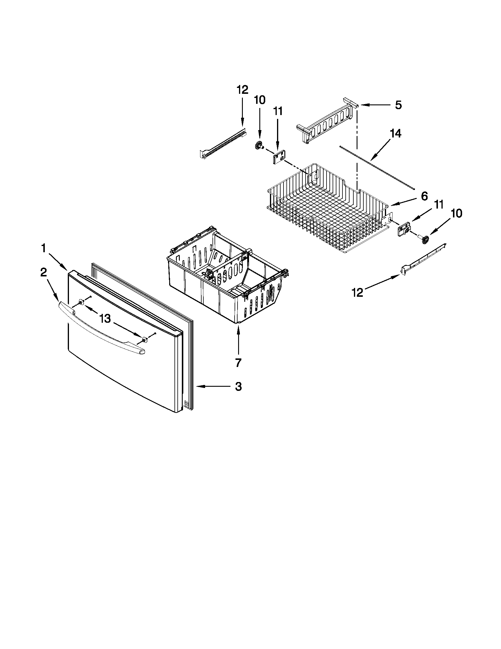 Freezer door parts