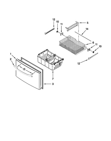 Freezer door parts