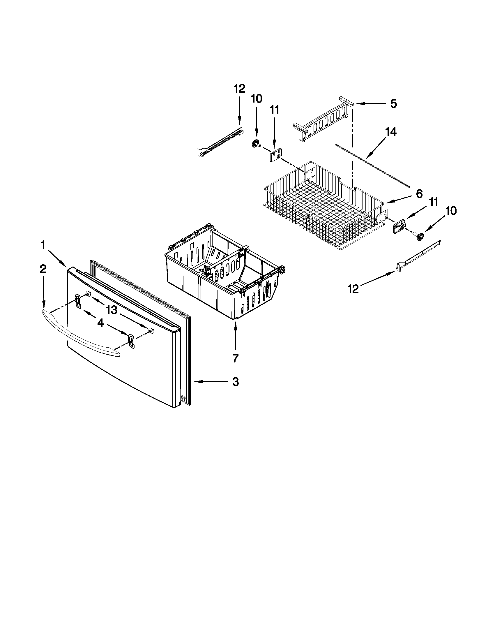 Freezer door parts