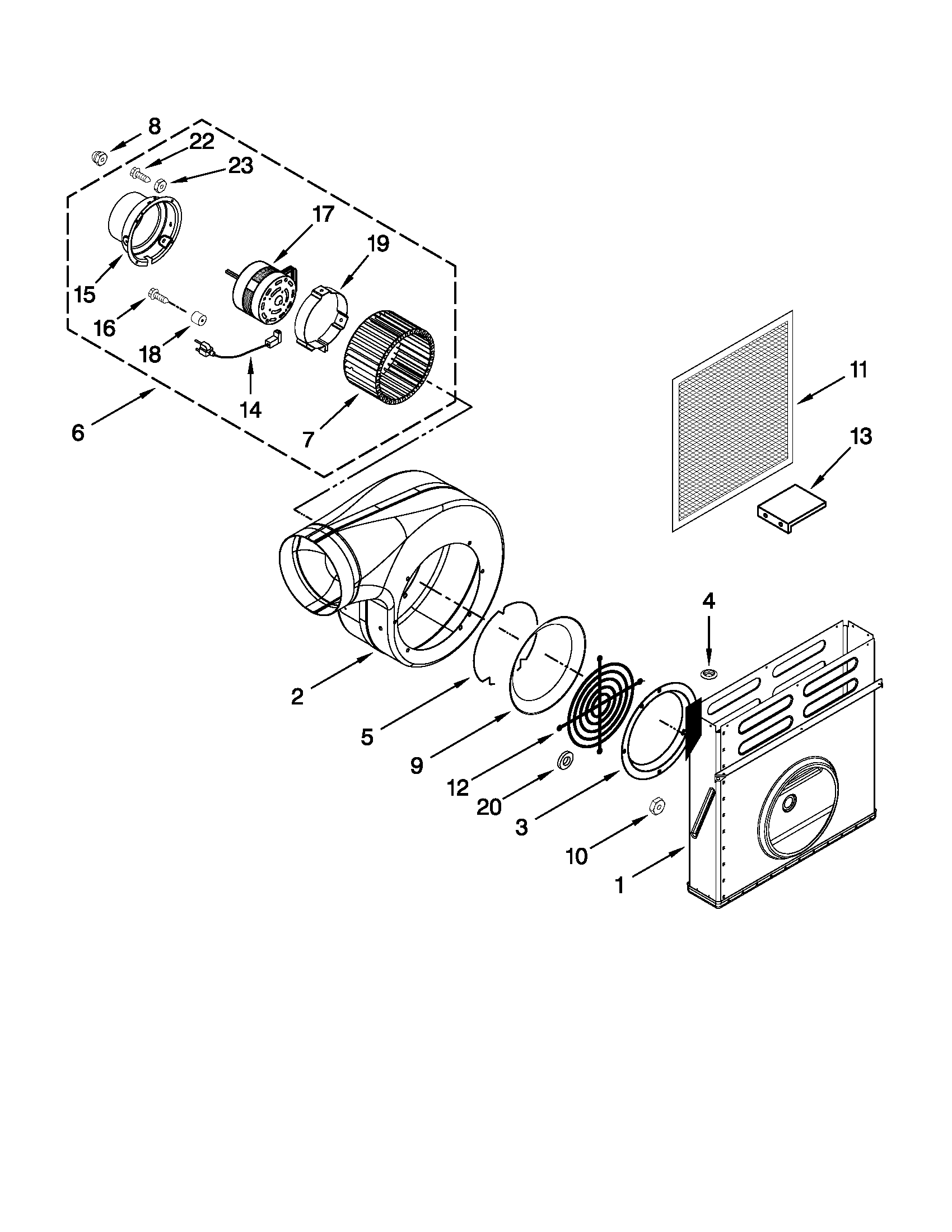 Blower unit parts