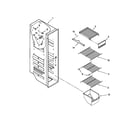 Maytag MSF25D2EAB00 freezer liner parts diagram