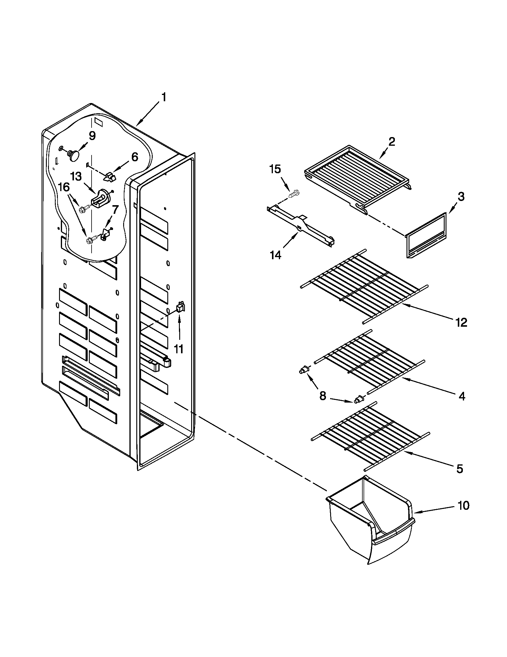 Freezer liner parts