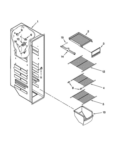Freezer liner parts