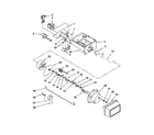 Maytag MSF25D2EAW00 motor and ice container parts diagram