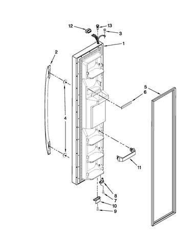 Freezer door parts