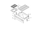 Whirlpool RF350BXGW1 drawer & broiler parts diagram