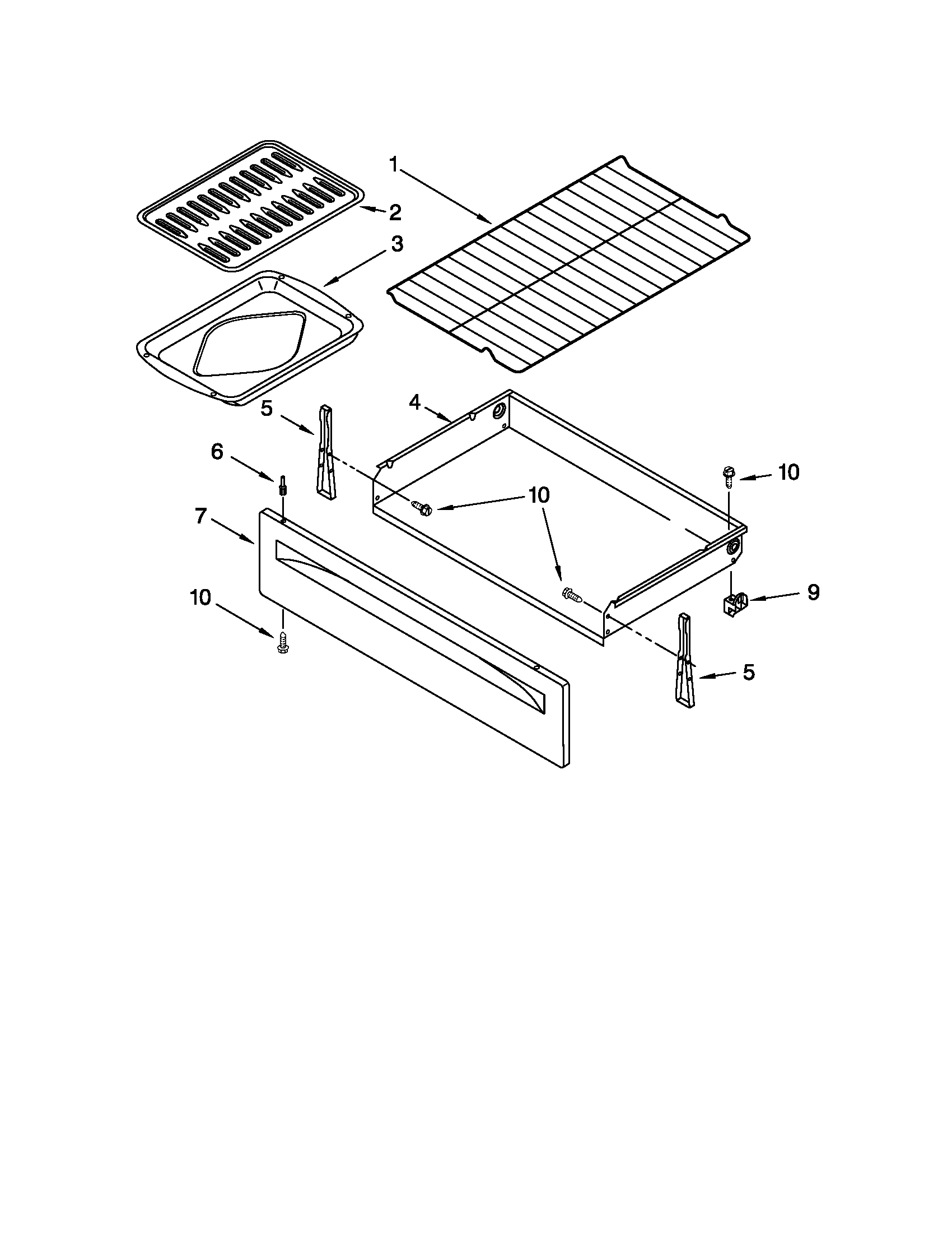 Drawer & broiler parts