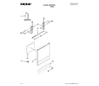 Ikea IUD6100YW0 door and panel parts diagram
