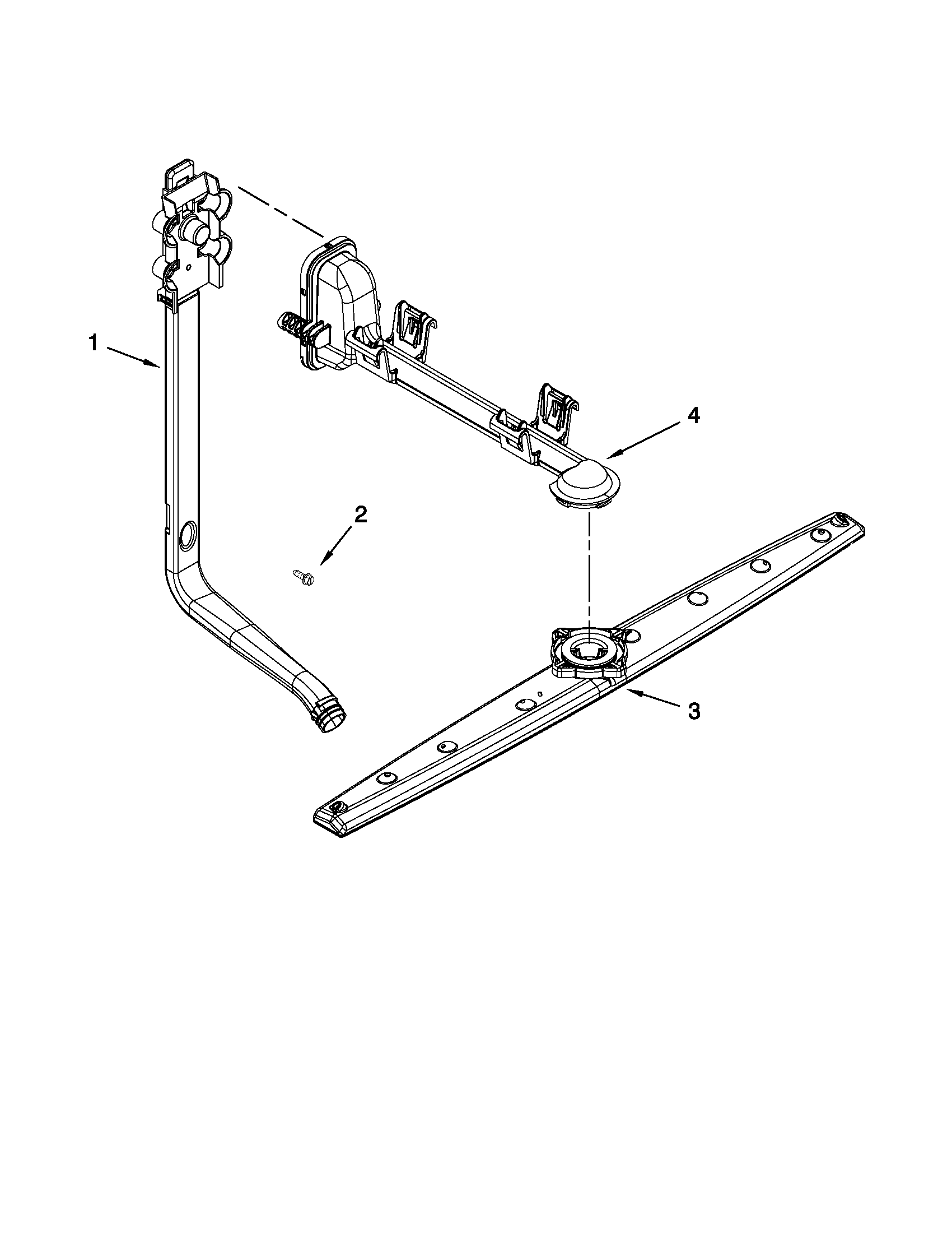 Upper wash and rinse parts
