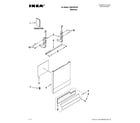 Ikea IUD8100YS0 door and panel parts diagram