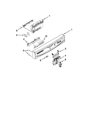Control panel and latch parts