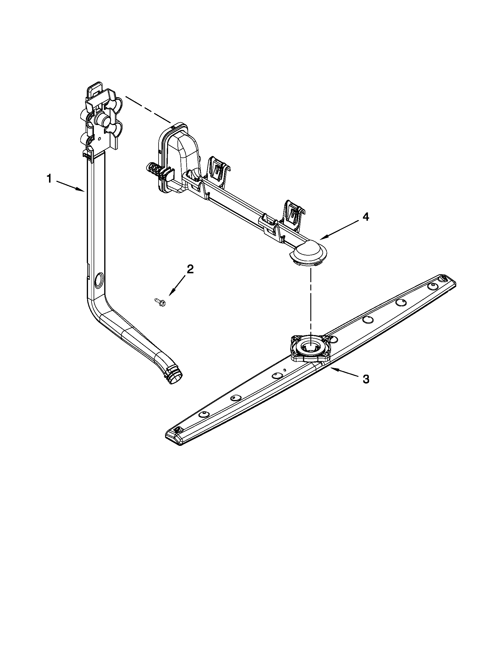 Upper wash and rinse parts